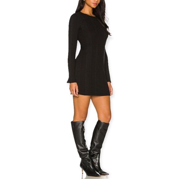 Michael Lauren Jovan Mini Dress in Black‎ - Picture 1 of 8